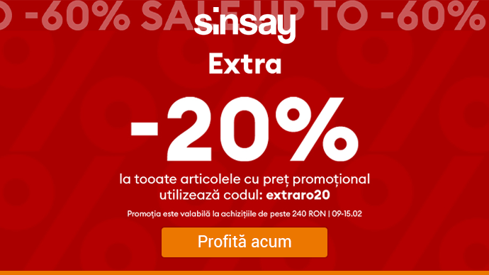 Skyscraper Eastern alliance Sinsay Romania | cupon -20 % | Februarie 2023 | Tipli