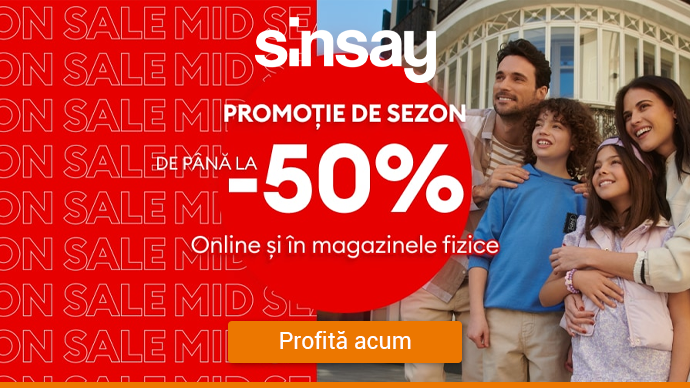 Sinsay - Promoție la mijloc de sezon până la -50%