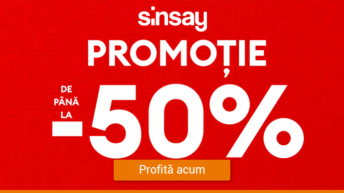 Sinsay - Promoţie de până la -50%